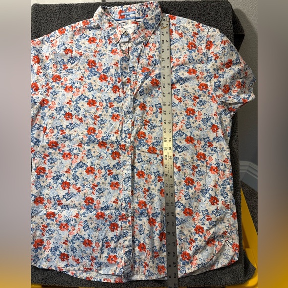 Cactus Floral Men's Shirt - Red, Blue, White - Picture 5 of 5